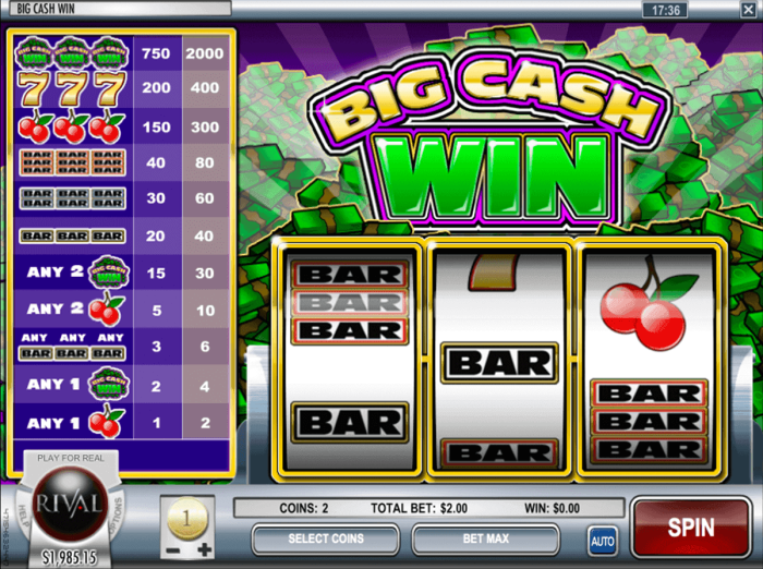 Cash slots games